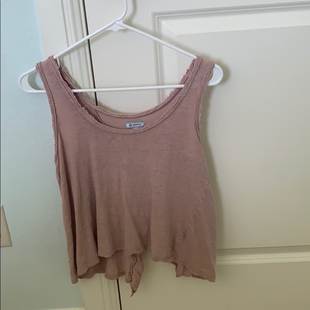 pink flowy tank top